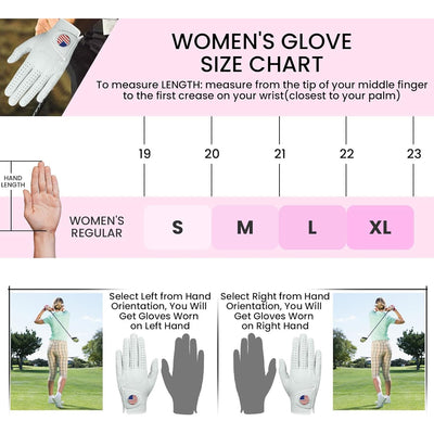 Golf Gloves Women Cabretta Leather 1 Pack