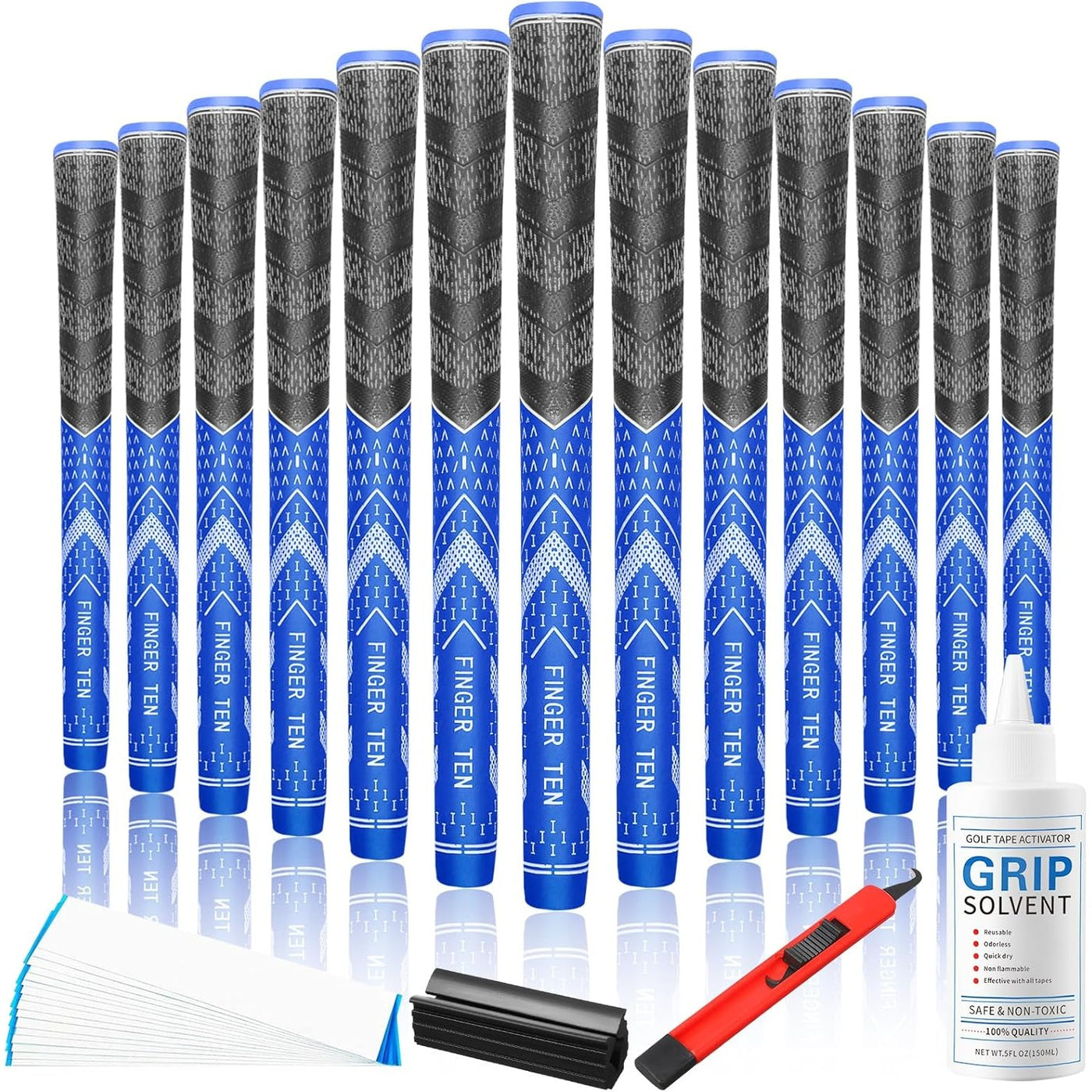 Golf Grips 13 Pcs Multi Compound with Solvent Tapes Full Kits