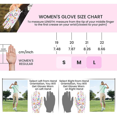 Women's Golf Gloves Extra Grip All Weather 2 Pack