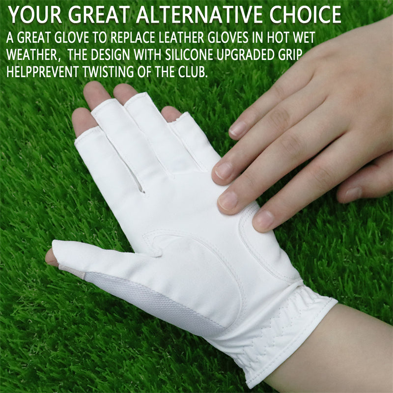 Golf Gloves Women All Weather Grip Non Slip Mesh 1 Pair