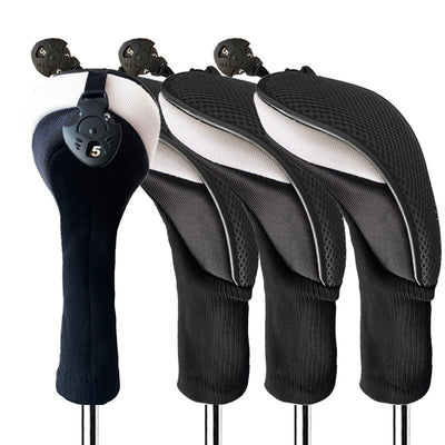 Golf Club Head Covers Woods Hybrids 4 Pack