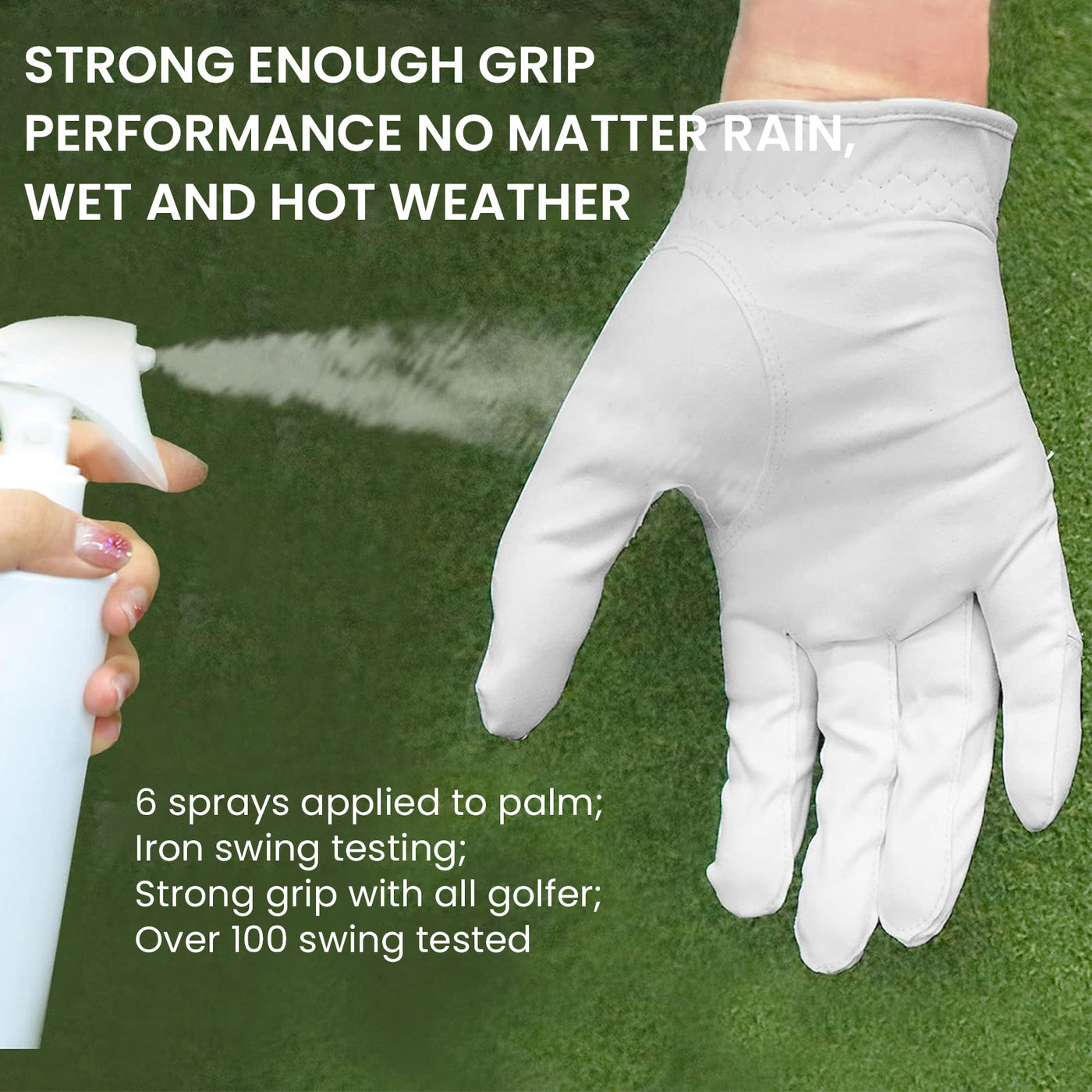 Women's Golf Gloves 3 Pack Hot Wet Weather Grip