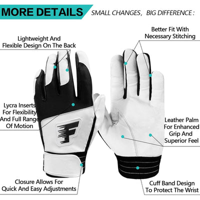 Baseball Softball Batting Gloves Youth Adult 1 Pair