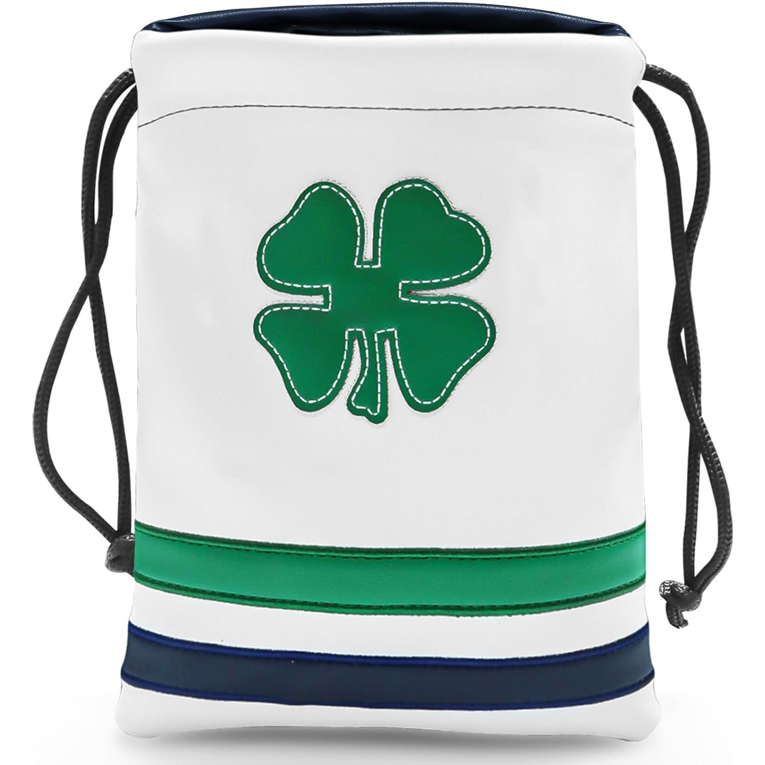 Golf Valuables Pouch Ball Tee Bag with Drawstrings White Green