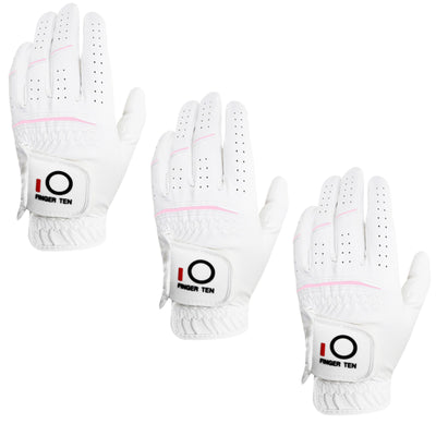 Lot de 3 gants de golf imperméables pour femmes, adhérence améliorée par temps chaud et humide 