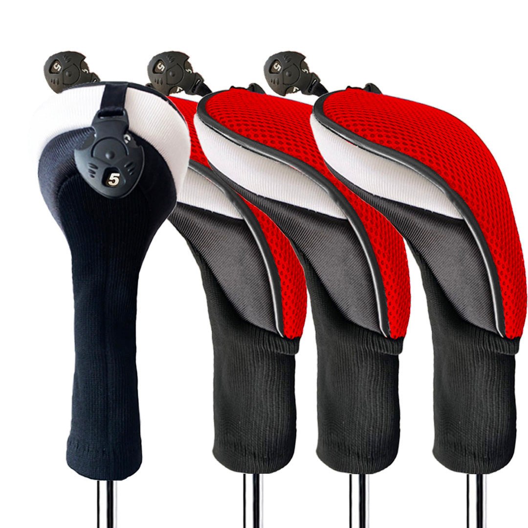 Golf Club Head Covers Woods Hybrids 4 Pack