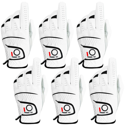 Golf Gloves Men 6 Pack All Weather Leather Grip