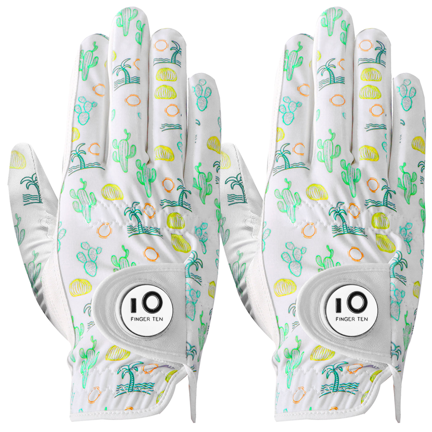 Men's Golf Gloves White Palm All Weather Grip Value 2 Pack