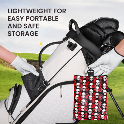 Golf valuables Pouch, Zipper Golf Ball Bag with 3 Pockets