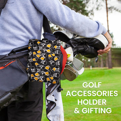 Golf valuables Pouch, Zipper Golf Ball Bag with 3 Pockets