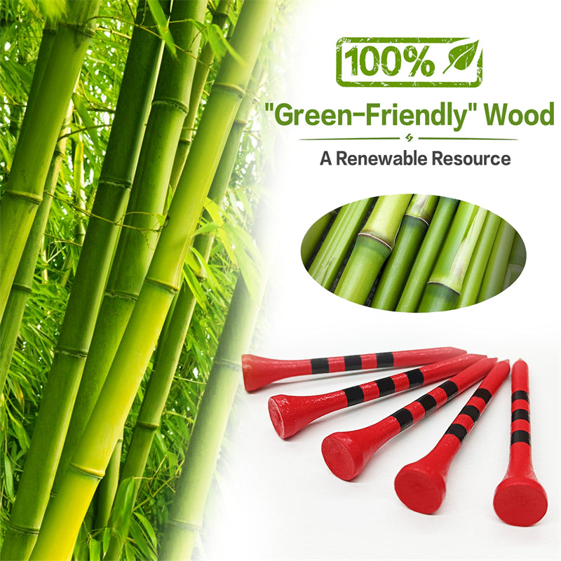 100 Pack Bamboo Tees Circle Color