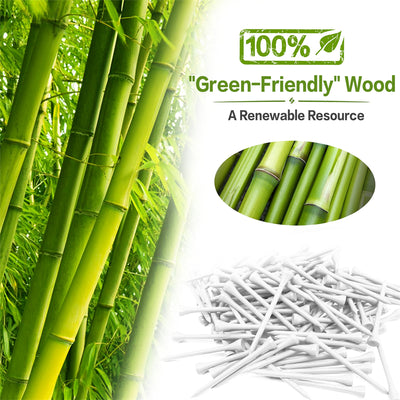 100 Pack Bamboo Tees More Height