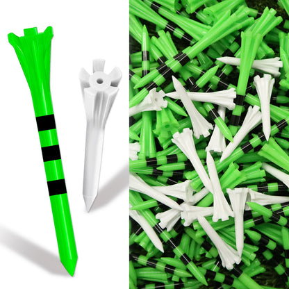 Golf Tees Plastic Unbreakable 80 Driver Tees with 20 Iron Tees Mixed 100 Pack