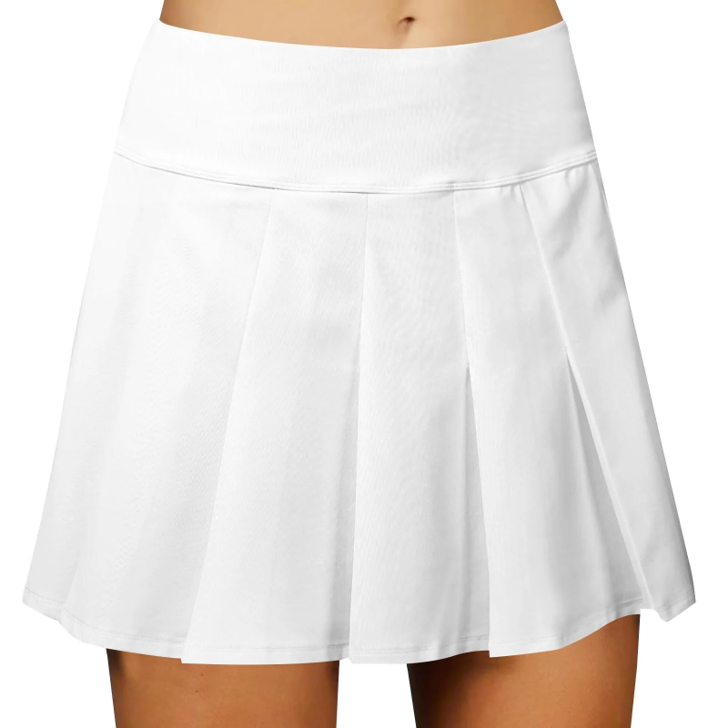 Golf Women's Tennis Skirts Pleated High Waisted White – FINGER TEN