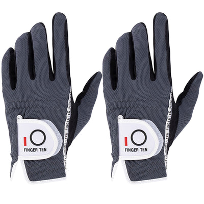 Lot de 2 gants de golf colorés pour homme, pour temps chaud et humide 