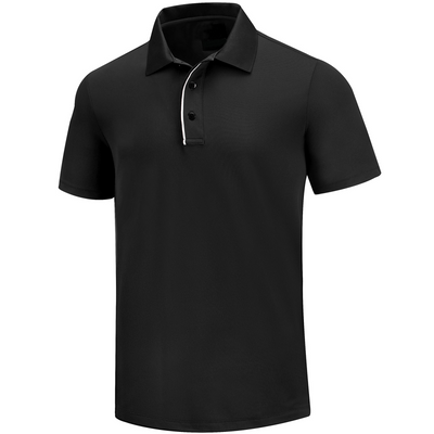 Tour Fit Kurzarm Golfshirt Herren Schwarz 