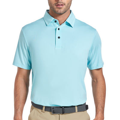 Chemise de golf à manches courtes New Performance Fit pour homme, bleu 