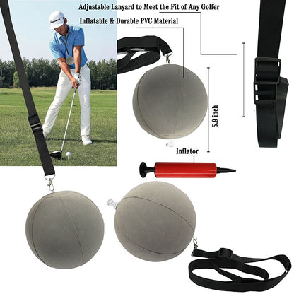 Golf Swing Trainer Ball Inflatable with Air Pump Posture Correction