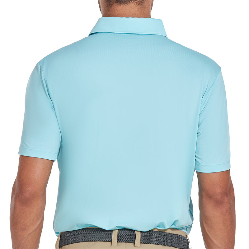 New Performance Fit Short Sleeve Golf Shirt Men Blue