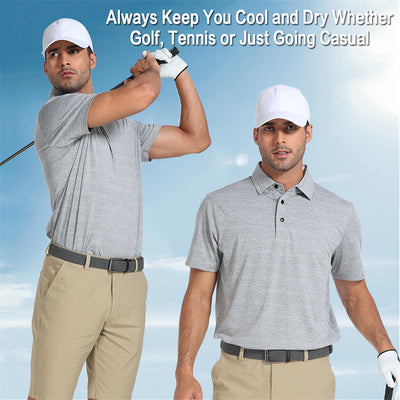 Chemise de golf à manches courtes New Performance Fit pour homme, bleu 