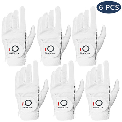 Golf Gloves Men Colourful Rain Hot Wet Weather 6 Pack