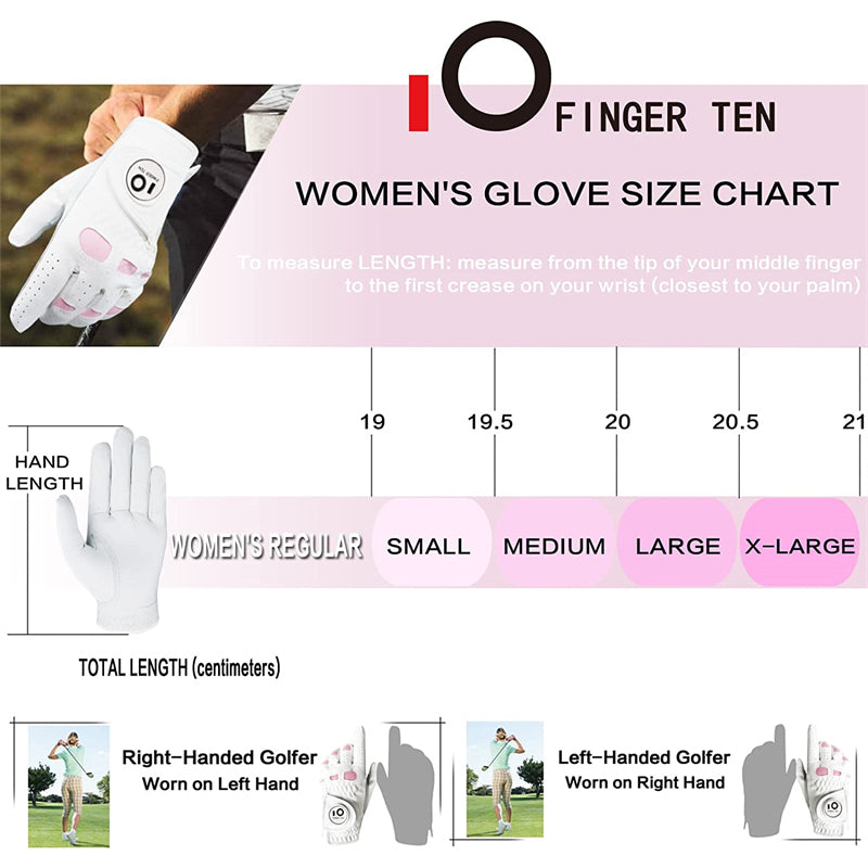 Women's Golf Gloves with Ball Marker 2 Pack