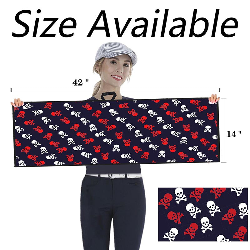 Golf Towel Printed 14X42 Inch With Grommet Clip 1 Pack Nine & Wine