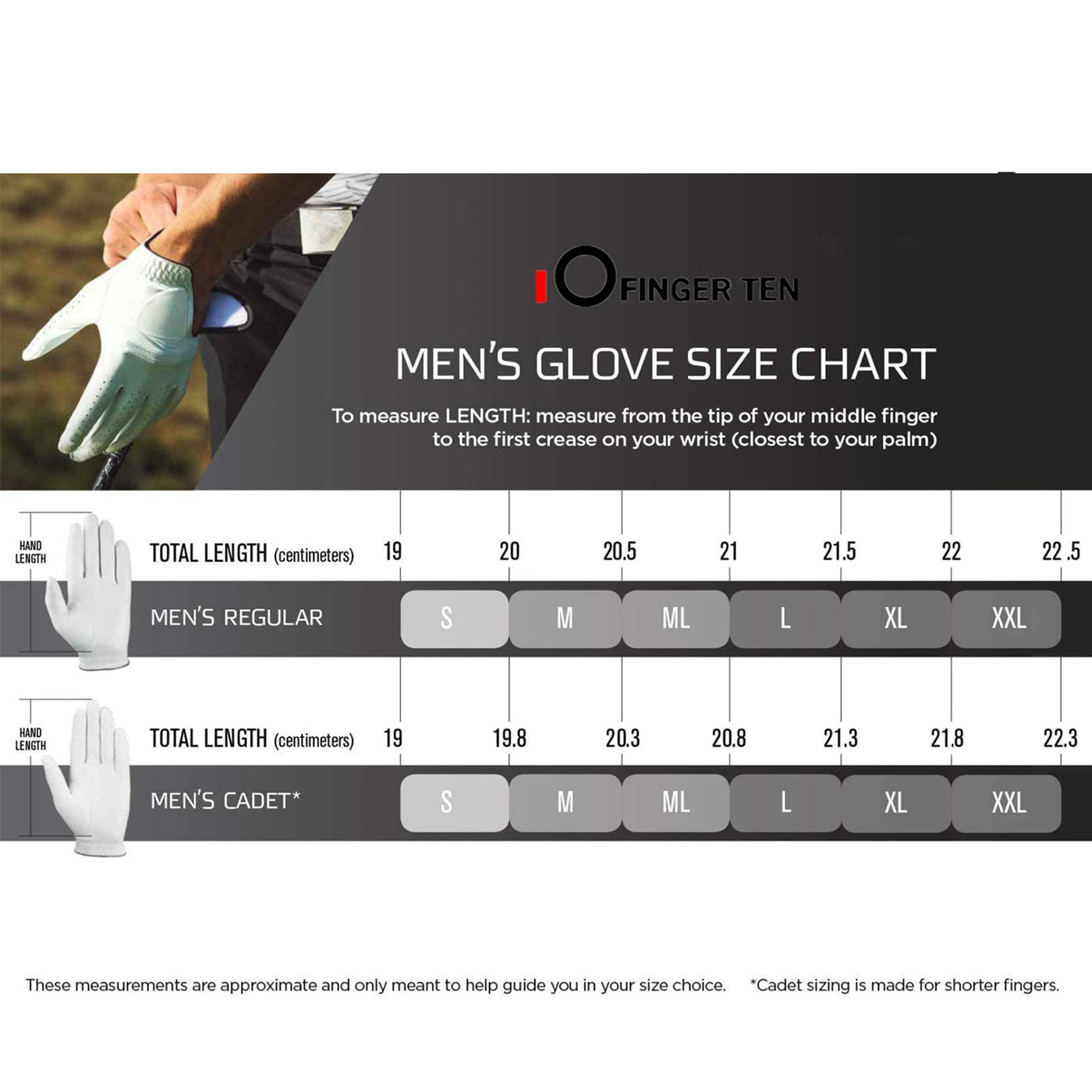 2 Pack Men Cabretta Synthetic Leather Golf Glove