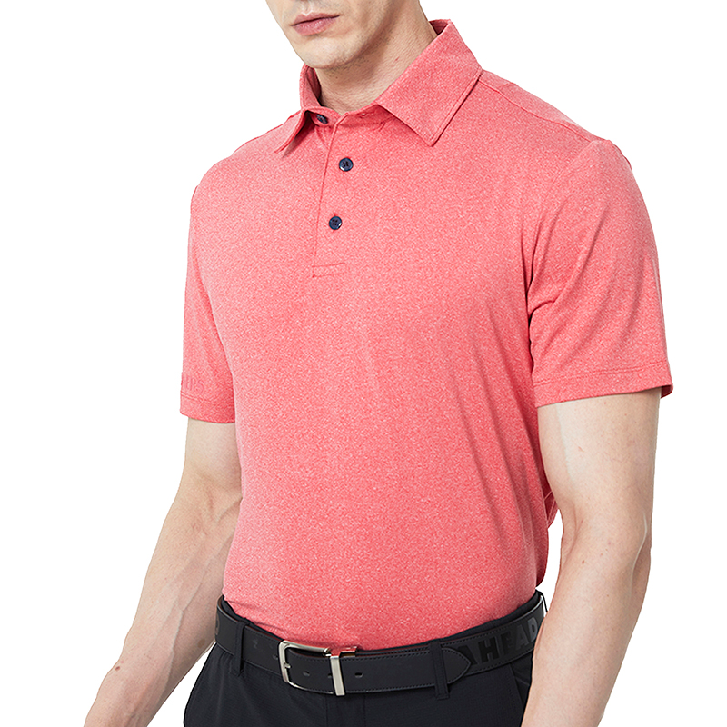 Dry Fit Short Sleeve Golf Shirt Men Red