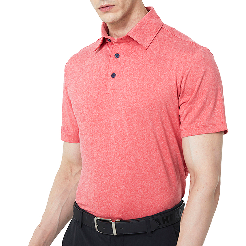 Chemise de golf à manches courtes Dry Fit pour homme, rouge 