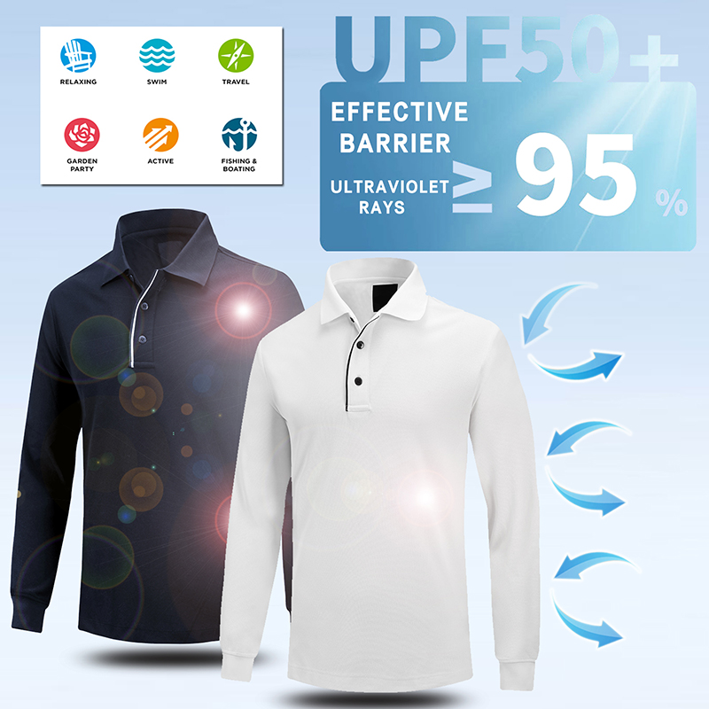 Tour Fit Long Sleeve Golf Shirt Men Black