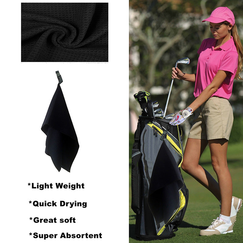 Golf Towels with Grommet Clip Microfiber Waffle 42"X14" 1 Pack