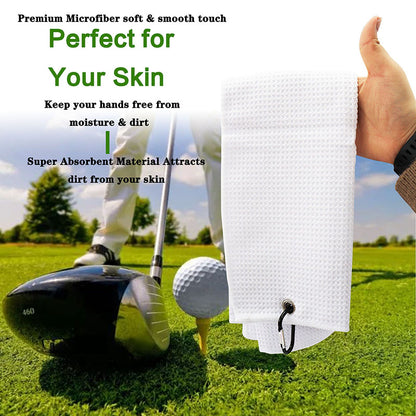 3 Pack Golf Towels for Golf Bags Tri-fold 24’’X16’’