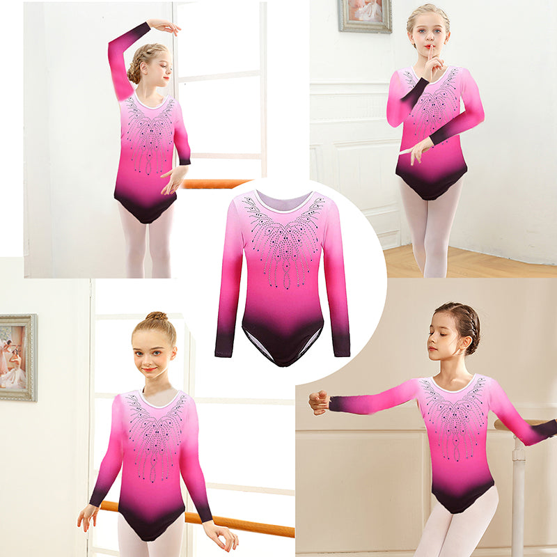 Gymnastics Leotards Long Sleeved for Girls Kids