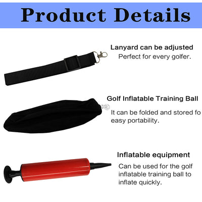 Golf Swing Trainer Ball Inflatable with Air Pump Posture Correction