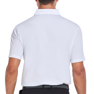 New Performance Fit Short Sleeve Golf Shirt Men Blue