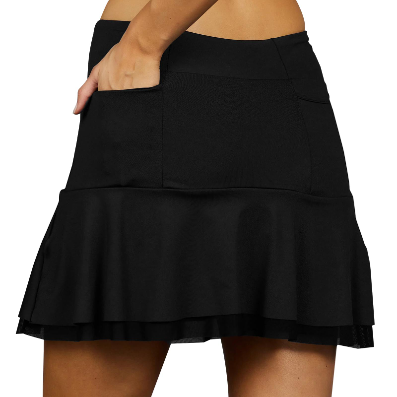 Golf Women's Tennis Skirts Athletic with Pockets Black