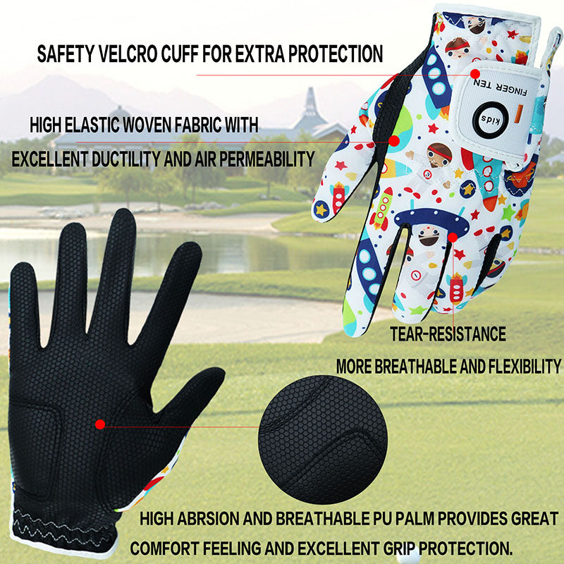 Golf Gloves Youth All Weather Colorful 1 Pair
