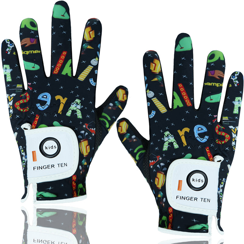 Gants de golf pour jeunes, toutes saisons, colorés, 1 paire 