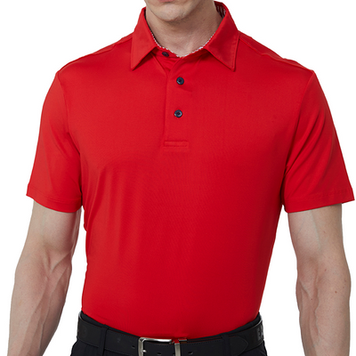 Performance Fit Kurzarm Golfshirt Herren Rot 