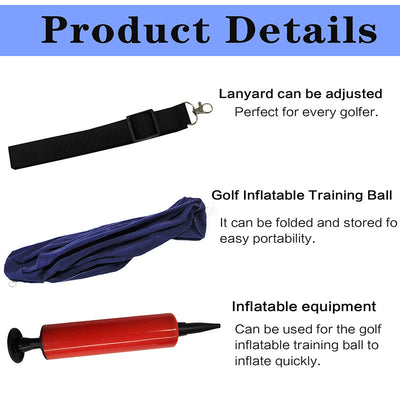 Golf Swing Trainer Ball Inflatable with Air Pump Posture Correction