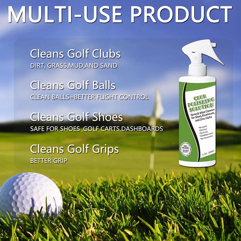 Finger Ten Golf Iron Polishing Kit Club Cleaner Polish Cleaning Solution Golf Club Care Set Golf Brush Cleaner Sponge Value Pack