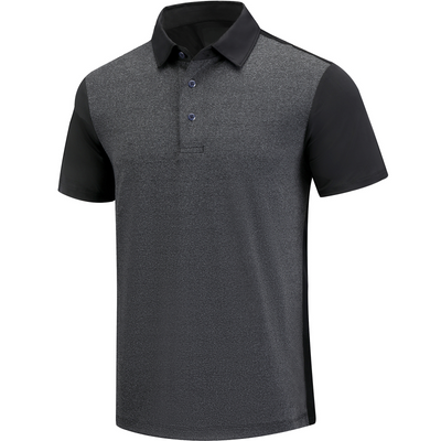 Dry Fit Short Sleeve Golf Shirt Men Grey