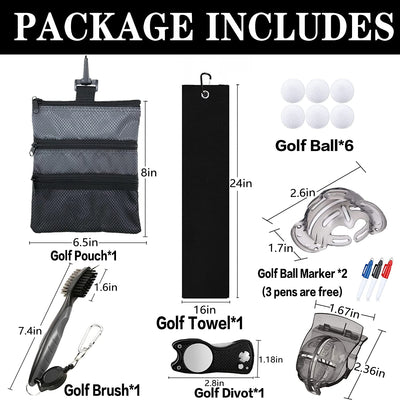 Coffret cadeau d'accessoires de golf pour hommes et femmes 