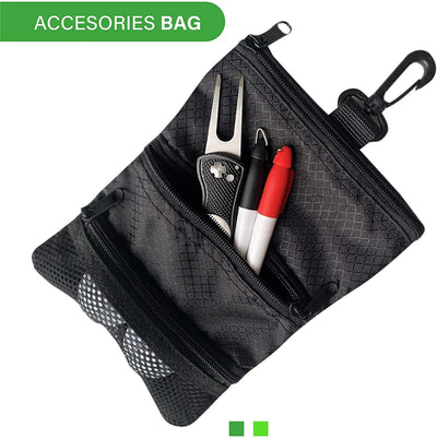 KIT Serviette de golf et sac d'accessoires pour outils Cadeau de Noël 