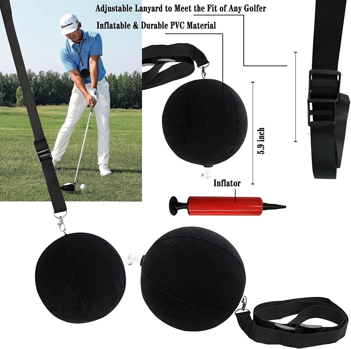 Golf Swing Trainer Ball Wrist Armband Set