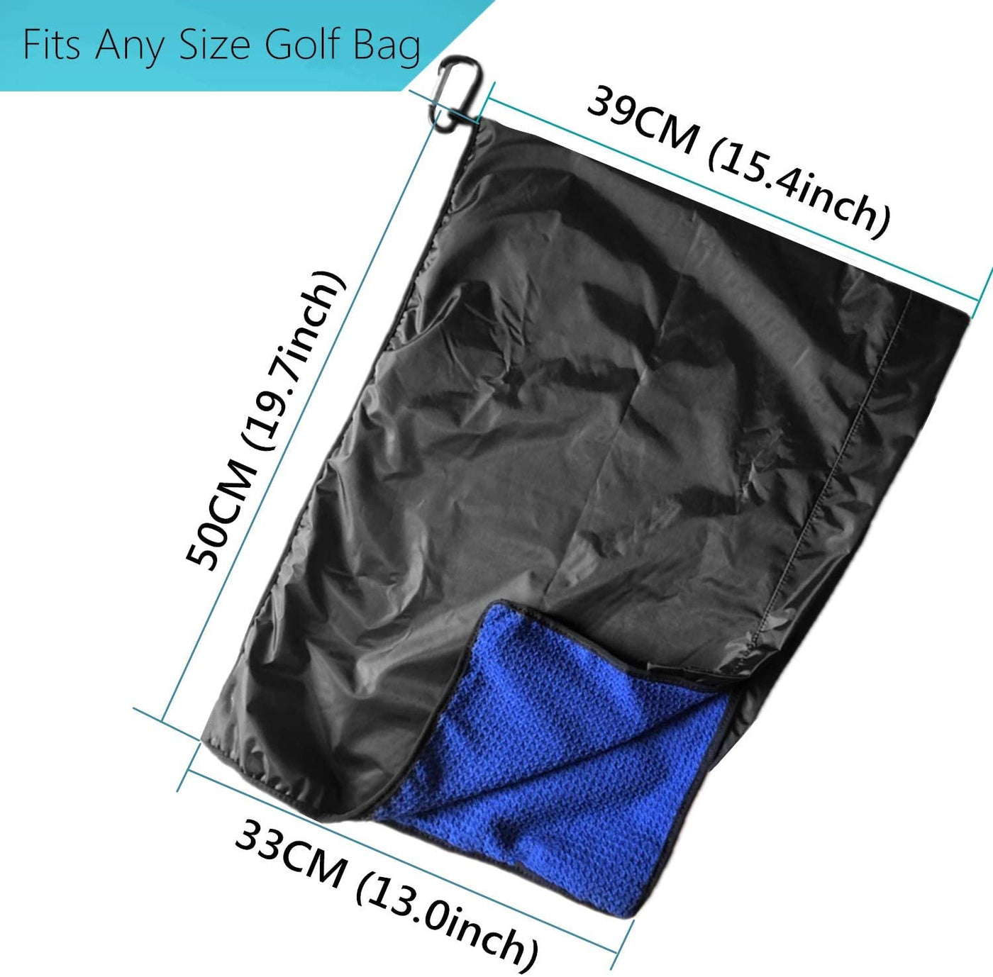 Golf Rain Hood Towel with Clip 1 Pack
