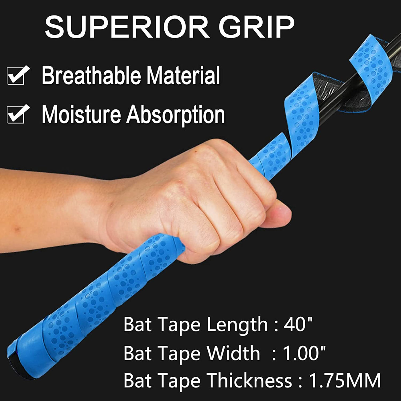 Baseball Bat Grip Tape Golf Club 1.75mm
