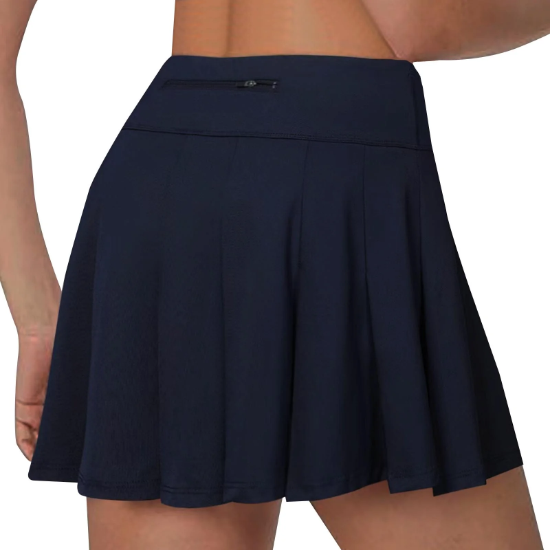 Golf Women's Tennis Skirts Pleated High Waisted Navy Blue