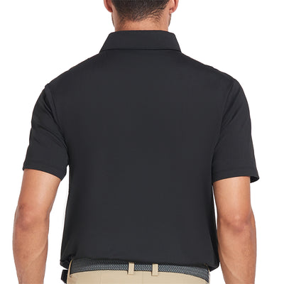 Nouveau polo de golf à manches courtes Performance Fit pour homme, rouge 